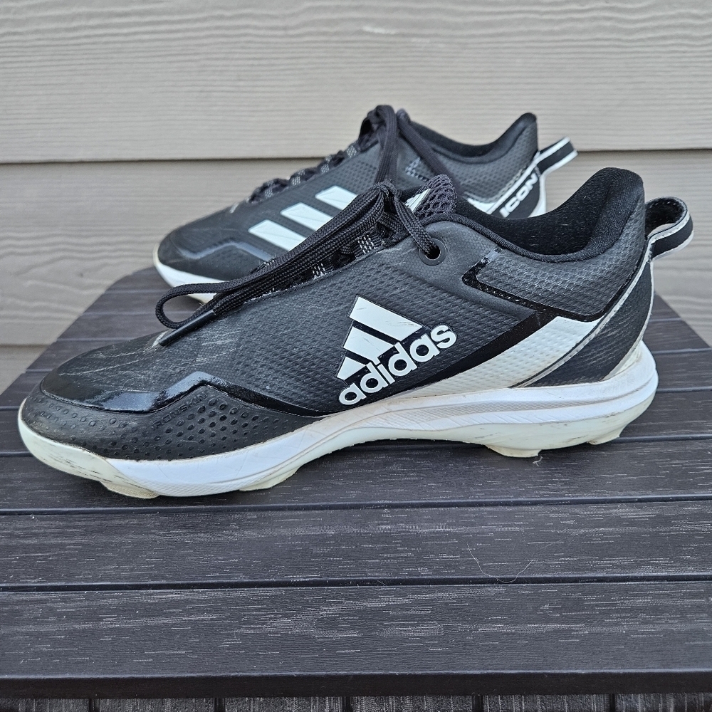 Adidas Icon Black and White Baseball Cleats Shoes 753001 Men's Size 6.5